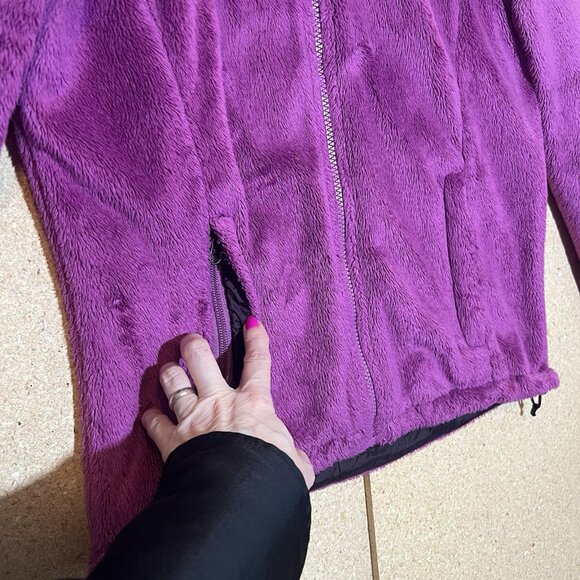 The North Face Jacket Women Purple Osito Full Zipper Pockets Size Small Fleece - Picture 8 of 13